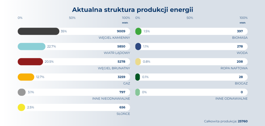 struktura produkcji energii